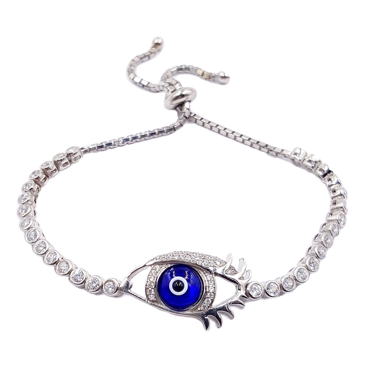 Silver Plated Baby Girl Evil Eye Nazaria Bracelet - ABDESIGNS –  Abdesignsjewellery